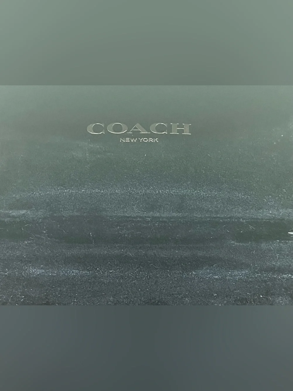 Coach Black Leather Eyewear Case with Embossed Logo